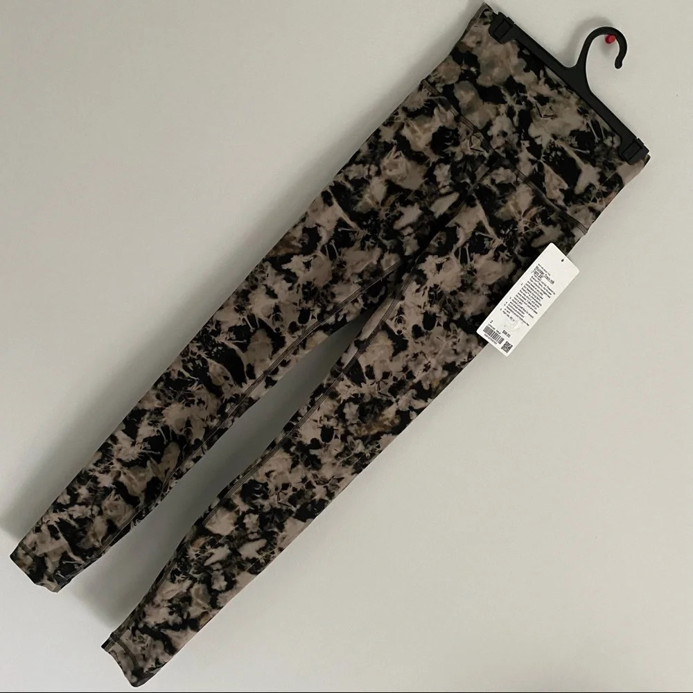 🆕🤎 Lululemon Wunder Train HR Tight 28” - Dispersed Light Raw Linen Multi